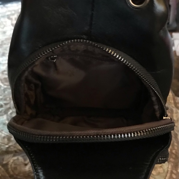 Black PI uncle unisex convertible leather carrier NWT - Picture 5 of 6